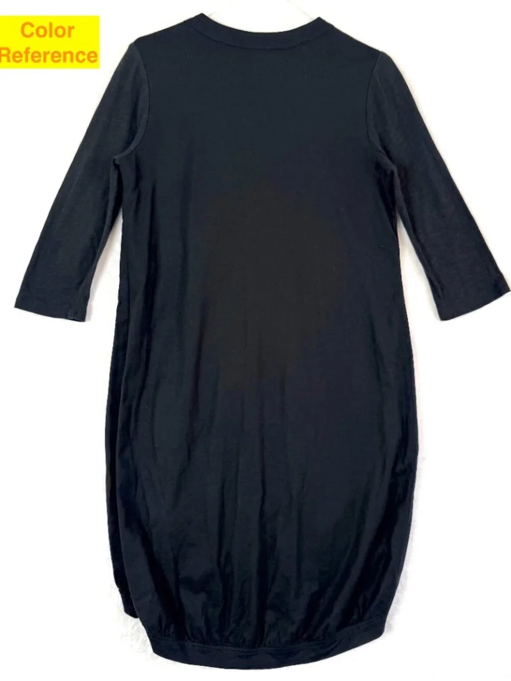 XCVI Linen Blend Boho Artsy Lagenlook 3/4 Sleeves Multimedia Cocoon Midi Dress S - Picture 6 of 6